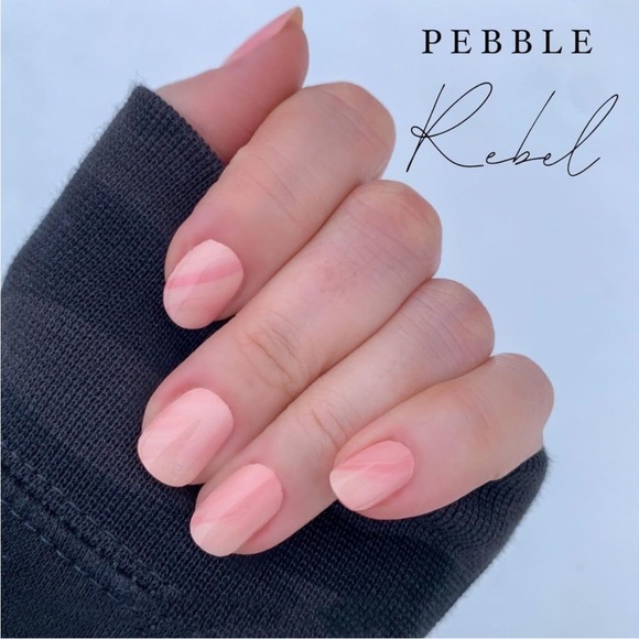 *Retired* Color Street: Pebble Rebel | Marble Pastel Pink Spring Swirl Peach - Picture 2 of 10